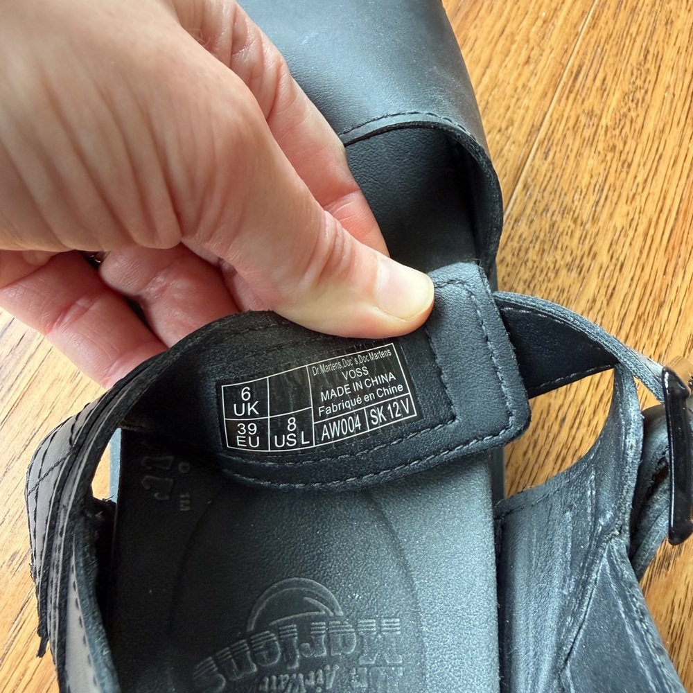 Dr. Martens Voss Black Leather Strap Sandals - Picture 5 of 5
